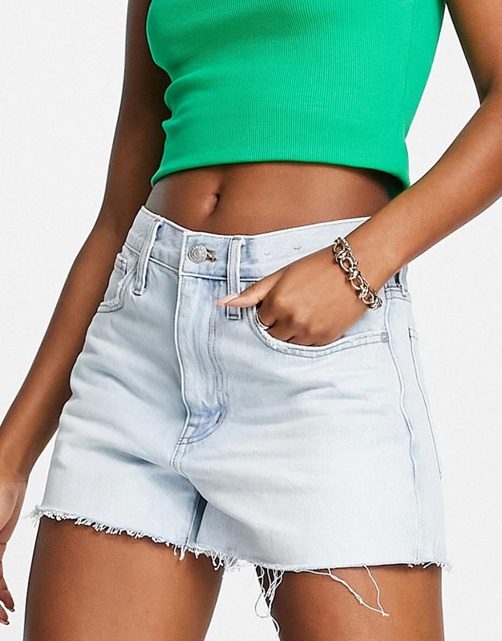 Madewell Relaxed Denim Shorts In Light Wash-blue