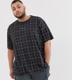 Good For Nothing Oversized T-shirt In Check - Black