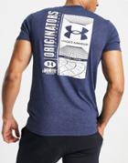 Under Armour Training T-shirt With Backprint In Navy