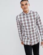 New Look Regular Fit Check Shirt In White - White