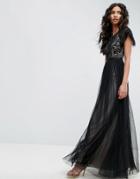 Needle & Thread Primrose Lace Bodice Gown - Black