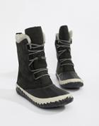 Sorel Out N About Plus Tall Black Waterproof Leather Boots - Black