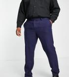 Harry Brown Plus Wedding Tweed Slim Fit Suit Pants-blue