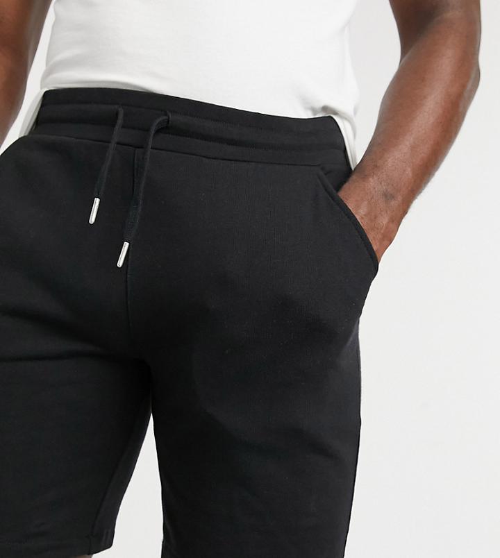 Farah Durrington Tall Organic Jersey Shorts In Black