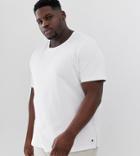 Jack & Jones Premium Plus Size T-shirt With Zip Detail Side-white