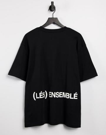 River Island Les Ensemble T-shirt In Black