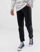 Asos Design Original Fit Jeans In Washed Black