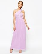 Tfnc Maxi Dress With One Shoulder Detail - Purple