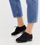 New Look Wide Fit Pu Brogues In Black