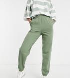 New Look Tall Cuffed Sweatpants In Khaki-green