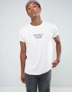 Night Addict Offline Embroidered Slogan T-shirt - White