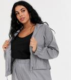 Daisy Street Plus Reflective Tracksuit Top Two-piece