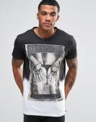 Religion Tattooed Hands Printed T-shirt - White