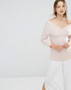 Style Mafia Saunder Off The Shoulder Wrap Top - Pink