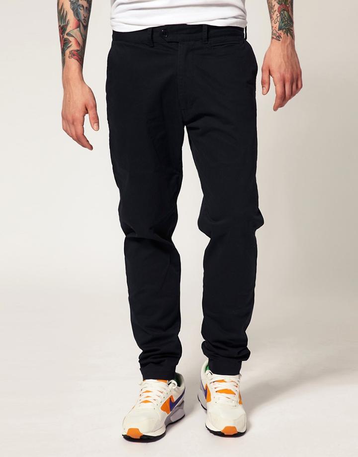 4tn Tapered Chino Reinforced Chino Pants - Blue
