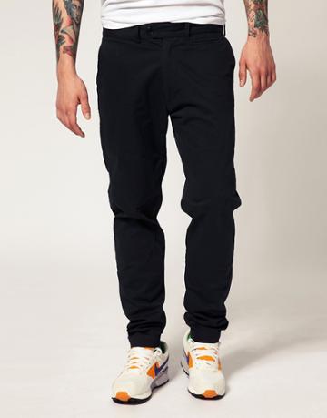 4tn Tapered Chino Reinforced Chino Pants - Blue
