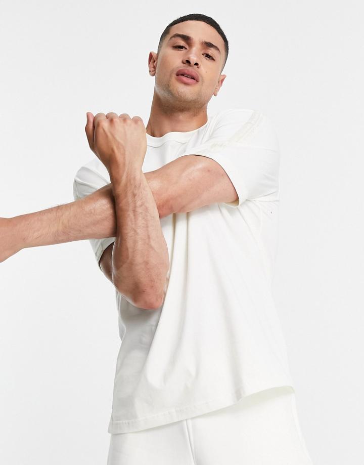 Adidas Originals Ryv Logo T-shirt In Off White