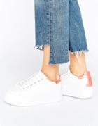 Asos Dusky Chunky Lace Up Sneakers - White
