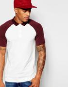 Asos Muscle Polo With Contrast Sleeves