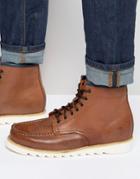 Bellfield Heritage Boots In Tan Leather - Tan