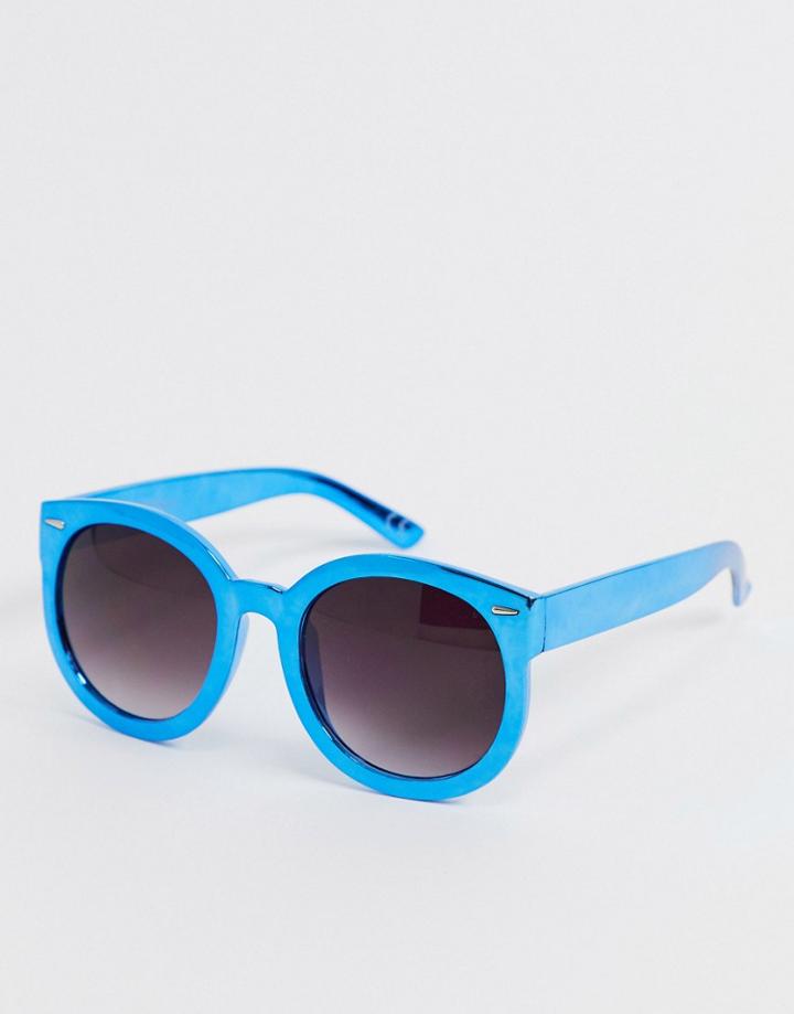 Jeepers Peepers Cat Eye Sunglasses In Blue-blues
