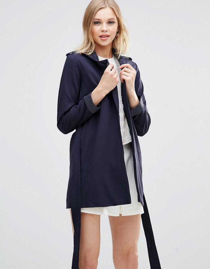 Poppy Lux Tabitha Trench - Navy