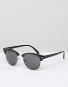 D-struct Retro Sunglasses In Black - Black