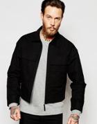 Asos Military Jacket With Chest Pockets In Black - Black