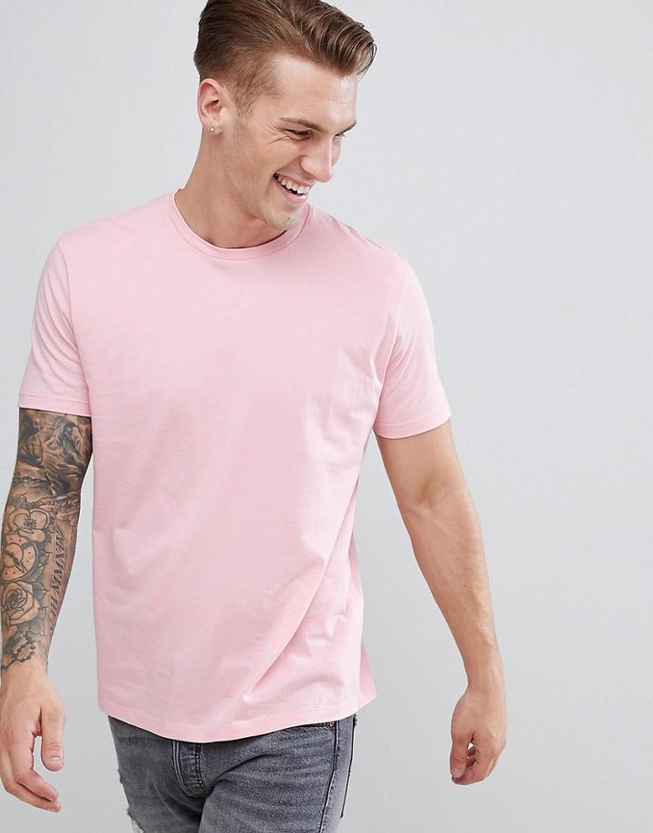 Asos Design Relaxed Fit T-shirt In Pink - Pink