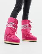 Moonboot Nylon Icon Snowboots In Pink - Pink