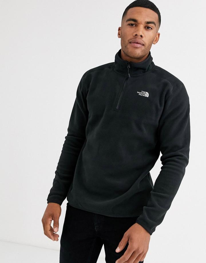The North Face 100 Glacier 1/4 Zip Fleece In Black