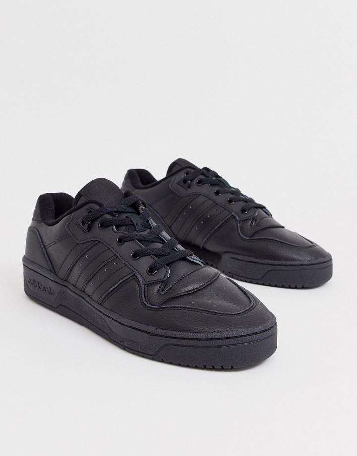 Adidas Originals Rivalry Lo Sneakers In Triple Black - Black