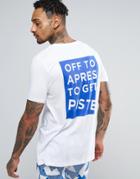 Asos Loungewear Longline T-shirt With Apres Back Print - White