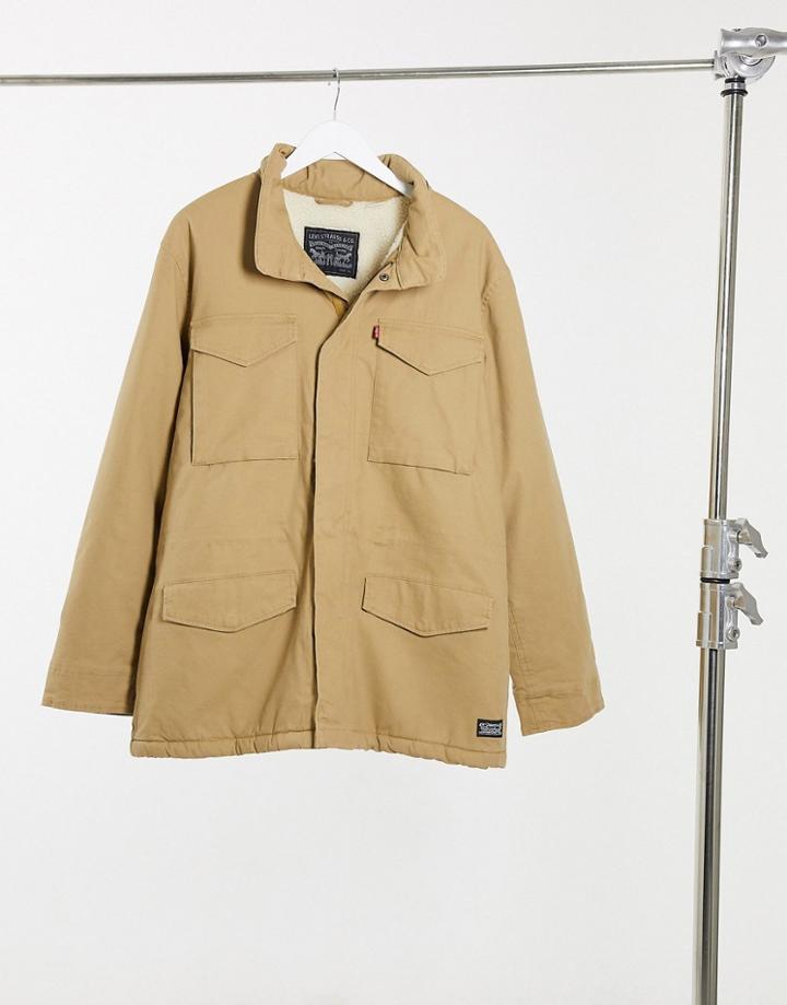 Levi's Sherpa Field Coat-brown