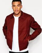 New Look Harrington Jacket In Burgundy - Red