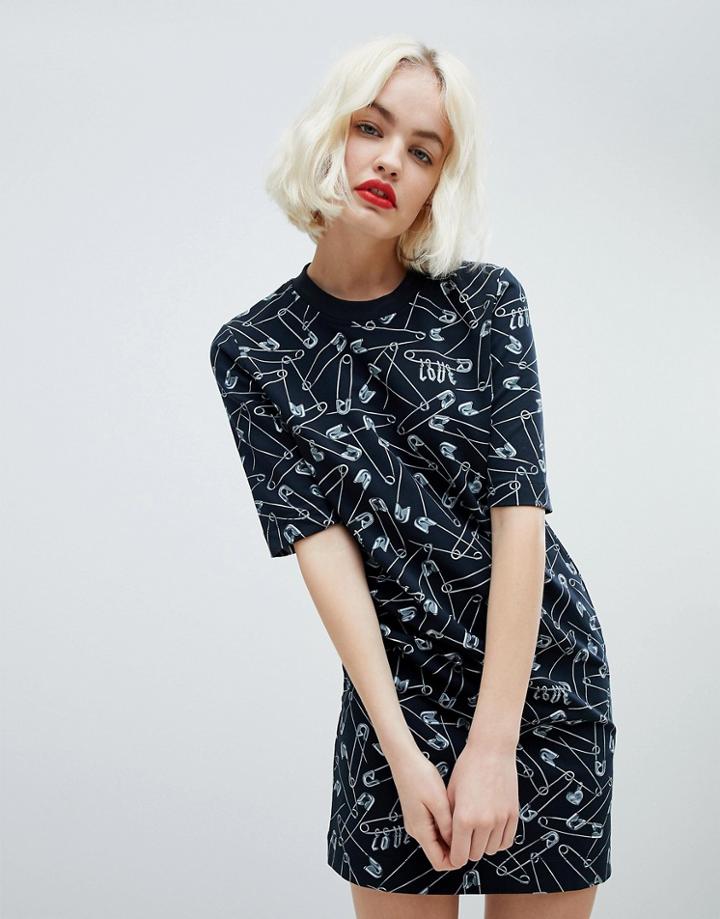 Love Moschino Safety Pin Dress - Navy