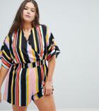 Influence Plus Stripe Romper - Multi