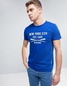 Tommy Hilfiger Harry Logo T-shirt In Regular Fit - Blue