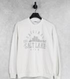 Noisy May Exclusive Collegiate Sweatshirt Set In Off White