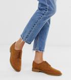 Asos Design More Flat Brogues In Tan