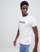 French Connection Fcuk Print T-shirt-white