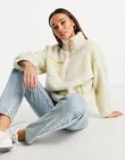 Levi's Half Zip Sherpa Fleece In Gray