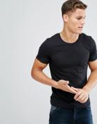 Produkt Pocket T-shirt In Slub Cotton - Black