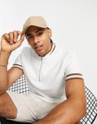 River Island Slim Polo In Ecru - Part Of A Set-white