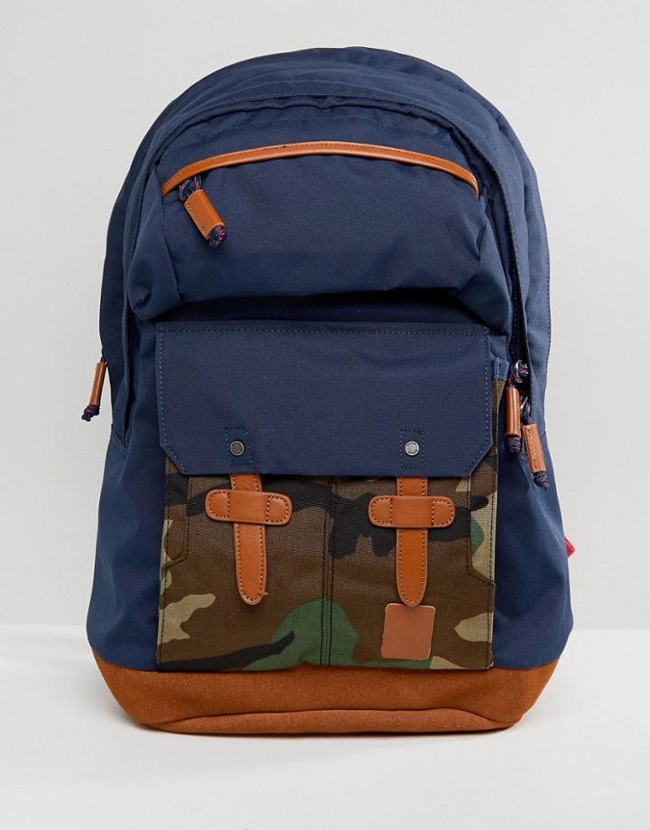 Nixon Canyon Backpack In Camo - Navy