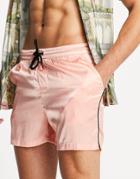 Another Influence Satin Drawstring Short In Light Pink