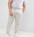 Twisted Tailor Plus Wedding Super Skinny Suit Pants In Stone Linen - Stone