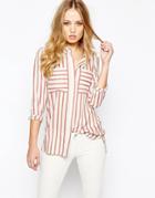 Y.a.s Past Shirt In Rose Stripe - Pink Stripe