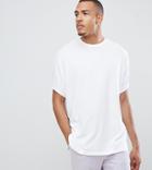 Asos Design Tall Extreme Oversized Sleeveless T-shirt In White - White