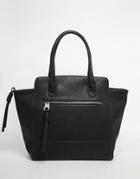 Pieces Winged Tote Bag - Black